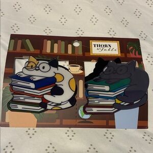 Thorn & Fable Cats and Books Claw Clips